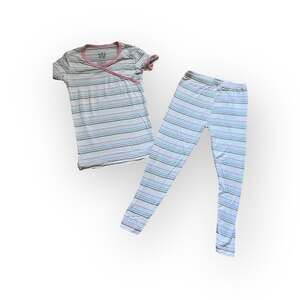 Kickee pants cupcake stripe girls bamboo pajamas